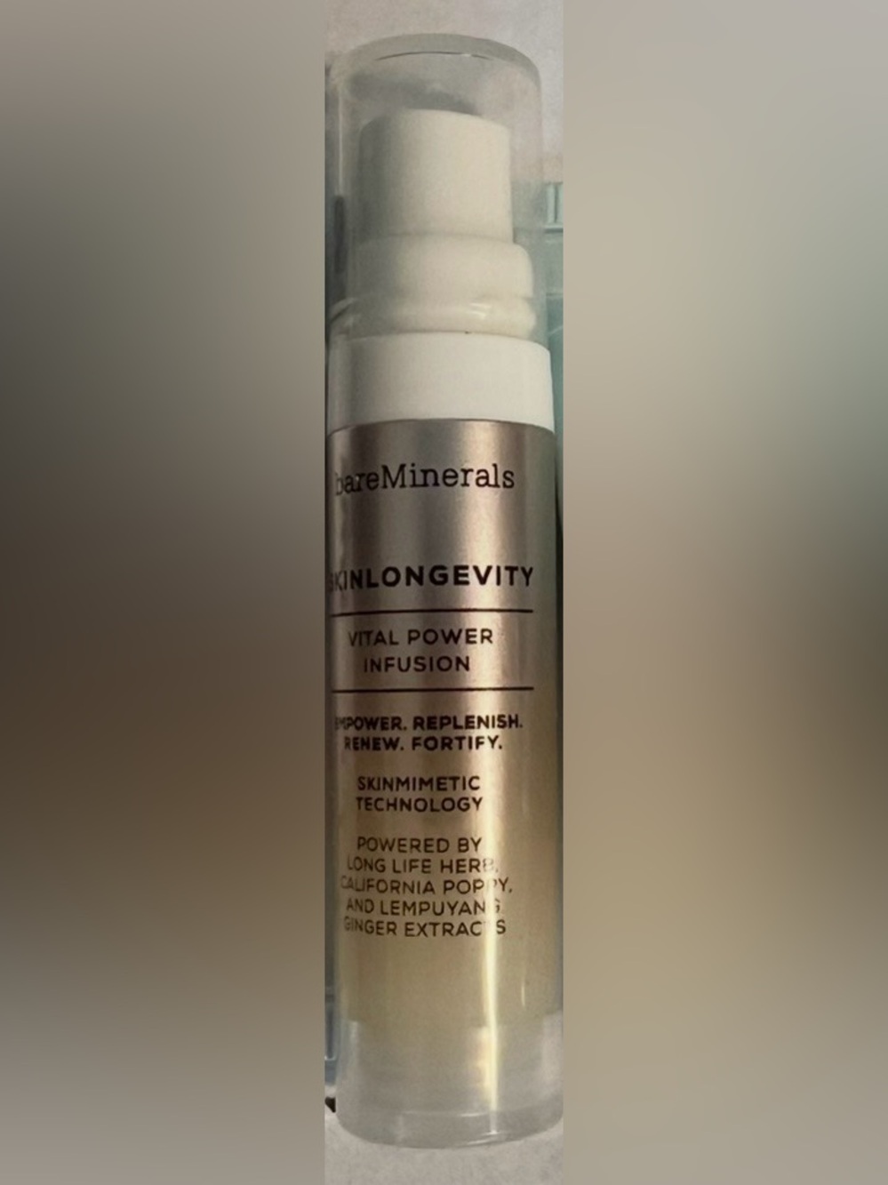 bareMinerals Skinlongevity Vital Power Infusion Travel Size 0.25 Fl Oz